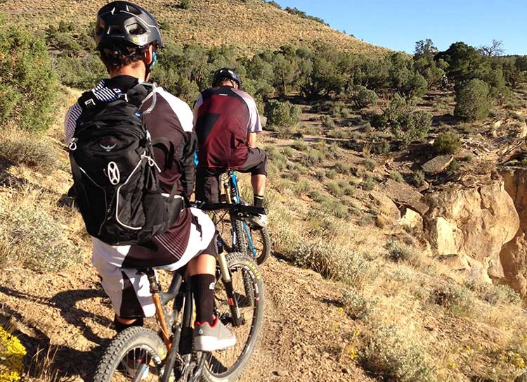 Two people exploring the mountain biking trails in Grand Junction